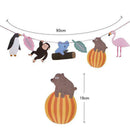 Cute Animals Shape Pull Flag Happy Birthday Banner Birthday Party Supplies