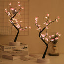 36LED Night Light Mini Plum Tree Copper Wire Garland Children Bedside Lamp