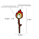 Creative Candle Flame Brooches Backpack Lapel Jacket Clothes Pins Badges A