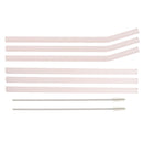 6Pcs Healthy Glass Drinking Straws Reusable Wedding Party Tableware,Pink