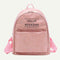 Kraft Paper Backpack Women Waterproof Travel Shoulder Schoolbags (Pink) A#S