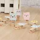 10x lovely color animal wooden clip photo paper craft diy clips with hemp OZ