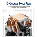 6 Heatpipe Cpu Cooler Fan 3 Line Rgb Led Cooling Fan Quiet Heatsink Radiato