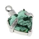Crytsal Cremation Jewelry Heart Pendant Keepsake Memorial Urn for Ash Holder