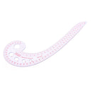 11.8" Long Comma Shaped Plastic Transparent French Curve Ruler Spl`US