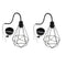 2 Pcs Black Retro Lampshade Pendant Lamp Shade Lamps Lighting Ceiling Fans Lamp