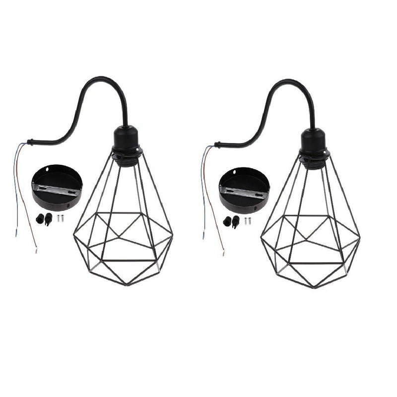 2 Pcs Black Retro Lampshade Pendant Lamp Shade Lamps Lighting Ceiling Fans Lamp