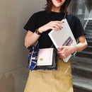 Rivet Shoulder Handbags PU Leather Chain Women Small Crossbody Bags (Pink)