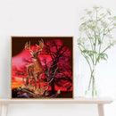 Diamond Painting Kit Elk in Sunset Glow Full Round Drill Picture Handicraft