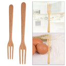 2x Eco-friendly Wood Salad Dinner Fork Dessert Fork Tableware Dinnerware