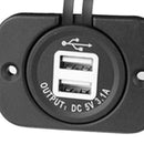 3.1A Dual USB Port Charger Socket Outlet 12V LED Waterproof for Motorcycle Car