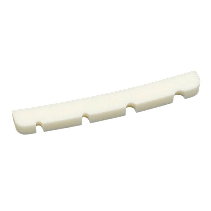 Slotted Curved Bone Bass Nut for 4 Strings Fender PB Precision Jazz Bass, 4 Z4E3