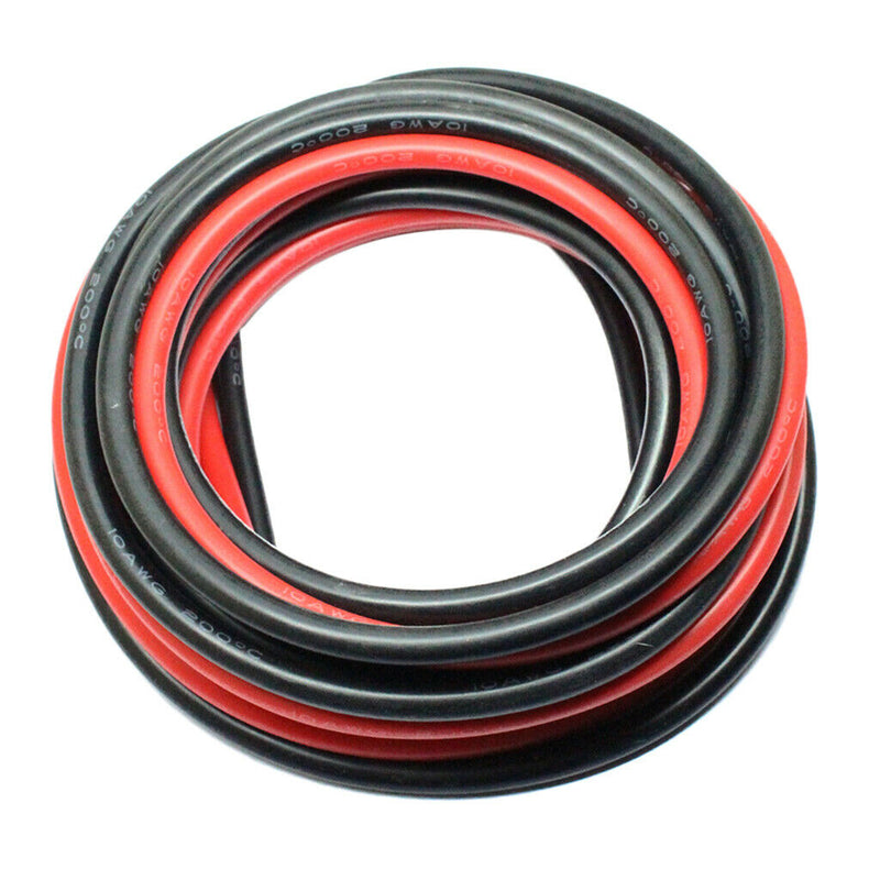 2 Roll 10AWG Super Flexible High Temperature Resistant Silicone Wire Cable