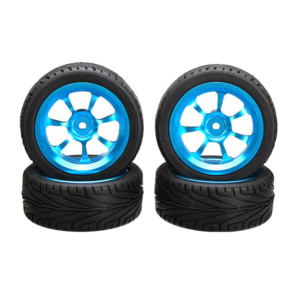 Front & Rear Alum Wheel Rubber Tire Tyre Set for WLtoys A949 A959 A969 A979