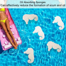10pcs/set Hot Tub Reusable Floating Swimming Pool Portable Oil Absorbing Sponge
