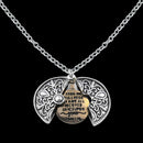 Sunflower Pendant Necklace Lettering Open Clavicle Chain for Unisex Jewelry A