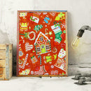 5D DIY Special Shaped Diamond Painting Christmas House Embroidery Craft Kit