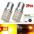 2x Error Free No Hyper Flash Amber Bau15s 7507 PY21W LED Turn Signal Light Bulbs