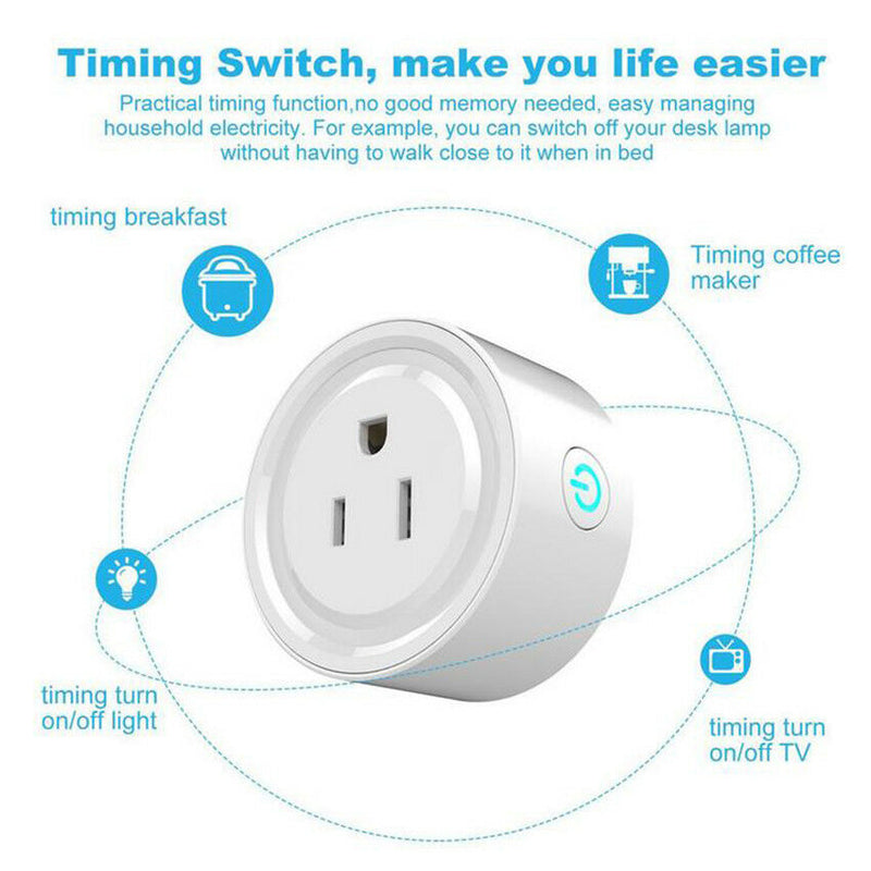 Mini WiFi Smart Plug Remote Control Timer Switch Power Socket US Plug Outlet