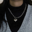 Creative Love splicing Chain Pendant Necklace For LadiesNEW L8E9