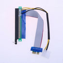 PCI-E 1X to 16X Extender Cable Riser Card Adapter Auxiliary Power Supply