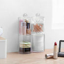 Acrylic Transparent Box Makeup Cotton Pad Round Container Storage Holder C FZB