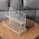 Home Double Layers Rack Metal Kitchen Bedroom Desk Organizer Seasoning Jar