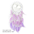 LED Flower Cloud Feather Dreamcatcher String Light Decorative Lamp (Purple) A