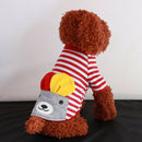 Pet Puppy Small Striped Dog Cat Vest T-Shirt Summer Apparel Clothes Red XS