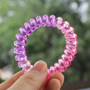 10pcs Gradient color elastic telephone wire cord head ties hair band rope ME FT