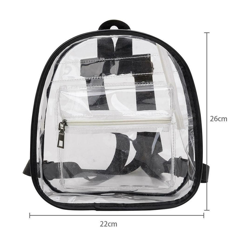 Women Satchel Backpacks School Bags Girls Clear Shoulder Bags (Transparent)