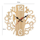 Create Design 30Cm Tree Shape Mute Wall Clocks Home Decor Modern Novelty Wo T3A4