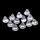 200 Pcs Clear Rubber Bullet Clutch Earring Safety Backs Ear Nuts Earring Ke