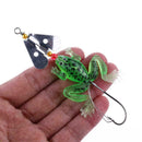 4Pcs/Set Frog Jelly Fishing Lure Spinner Trout Pike Perch Bass Bait Tackle U5L6