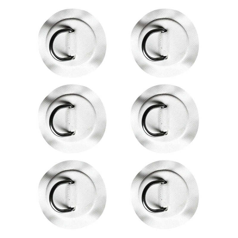 Pack of 6 Strong Kayak D-Ring Attachment Pad Patch for PVC Inflatable Boat Raft