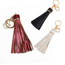 Fashion Leather Long Tassel Car Key Chain Ring Bag Cell Phone Pendant Charm IVI