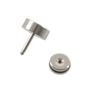 Male female jewelry earrings carbon fiber inlay earplug 10 mm stainless ste P5V8
