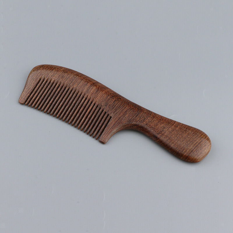 Handmade Sandalwood Close Tooth Hair Comb, Natural Wooden Comb for Smooth