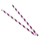 Paper Party Striped Straws Purple/White D3E9