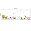1X(Forest Horse Rabbit Tree Cow Butterfly Wall Stickers For Kids Rooms Home