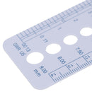 2 x Knitting Gauge Ruler Plastic Needle Size Inches/cm Weaving Tools Tool OZ