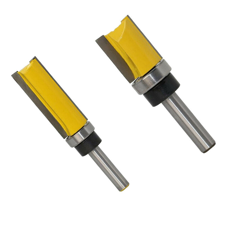 Pack of 2  8mm Shank Straight Router Bits Wood Milling Cutter Slotted Trimming