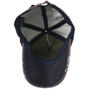 Plain Hip-Hop Re-entry Baseball Cap Boy Adjustable Hat, Navy Blue + Red