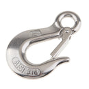1/4" Clevis Slip Hook With Safety Latch Towing Chain Hooks Stainless Steel