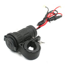 Waterproof Motorcycle Handlebar Charger 3.1A Dual USB Socket Power Adapter