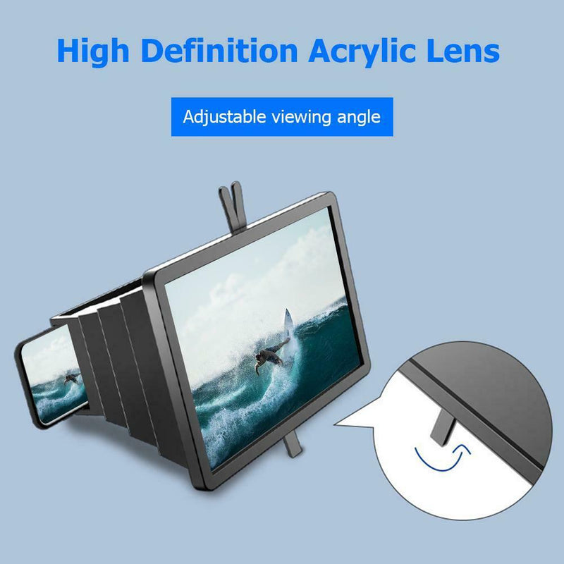 14 inch Phone Screen Magnifier Bracket Movie Display Amplify Holder (Black) A