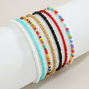 7pcs/set Colorful  Handmade Beaded Anklet Bracelet Women Adjustable Foot Jew Gw