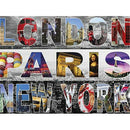 Home Bedroom Canvas Picture Mosaic Full Round Cities Diamond Painting Kits