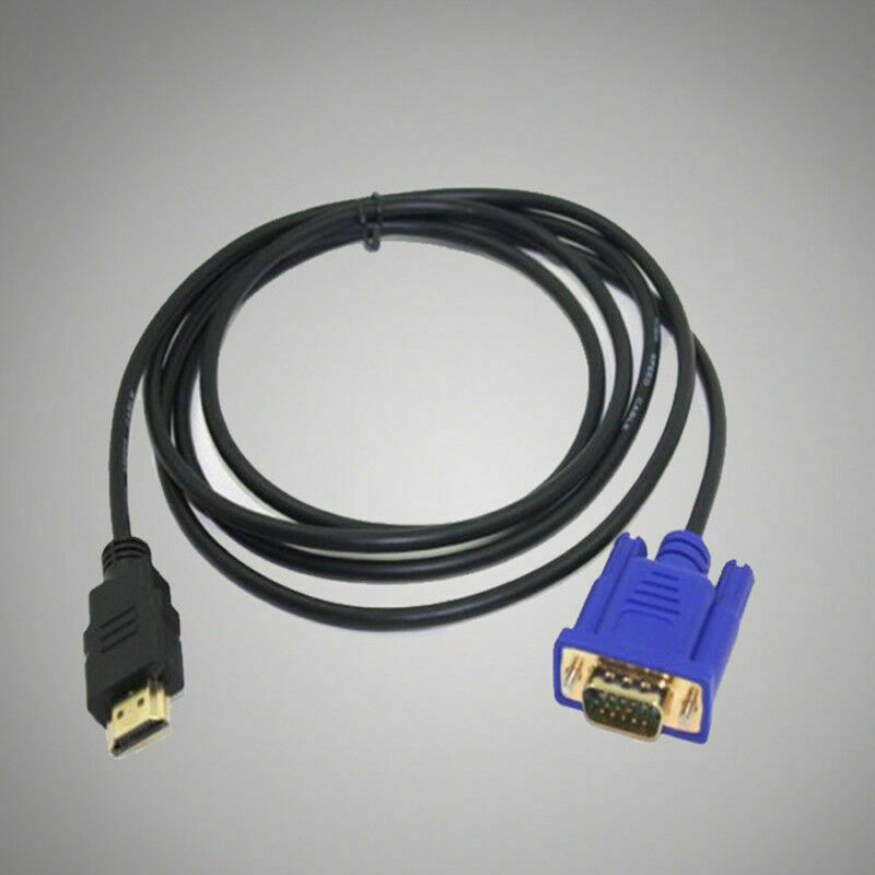 6ft HD 1080P HDMI to 15 Pin VGA Male Adapter Converter Cable HD Gift For PC G5L8