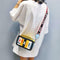Women Retro Square Zipper Shoulder Crossbody Bags Ladies Handbag (Black)